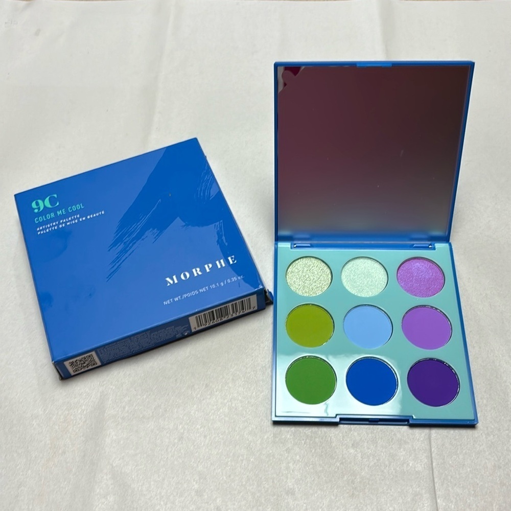 Morphe 9C Color Me Cool Eyeshadow Palette - Mint, Lime, Blue, Purple